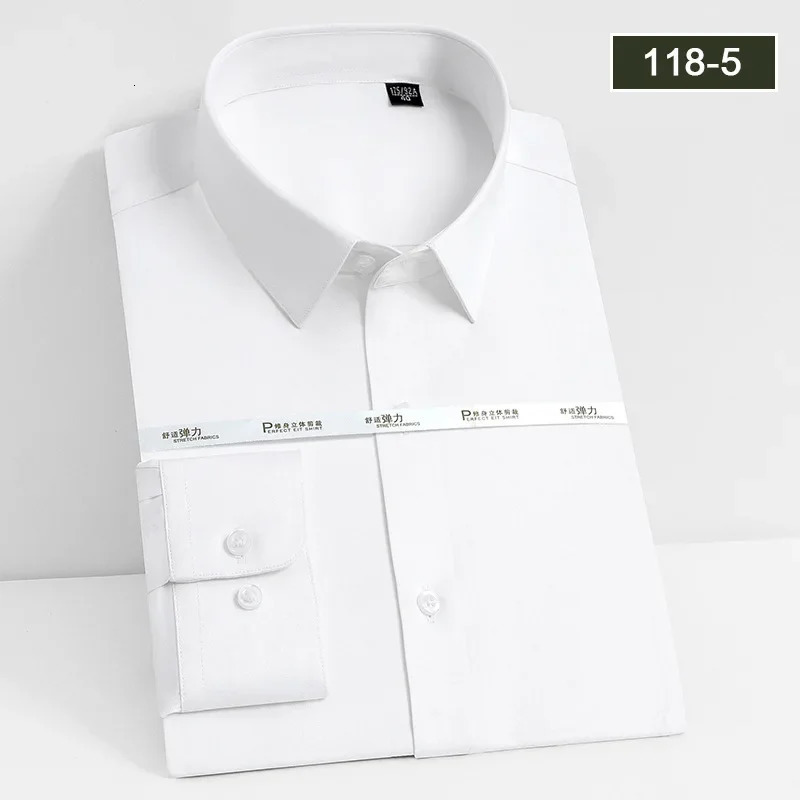 Mens white shirt long sleeved wedding business non ironing formal wear professional workwear casual wrinkle resistant shirt 251023