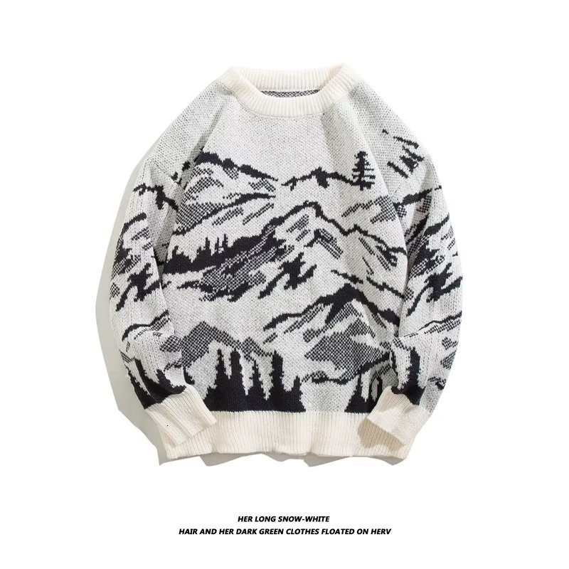 Men's Sweater Spring Autumn Creative Knitted Pullover Harajuku Style Loose Cool Designer Sweater Pullover Sweater Jacket