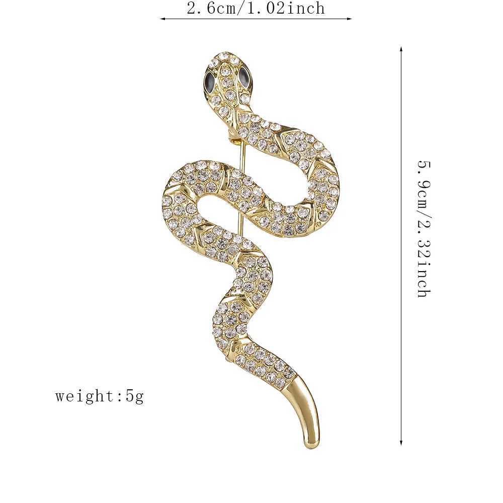 2024 New Snake Brooch Full Rhinestone Crystals Inlay Luxury Womens Brooches Pins Badge Jewelry Souvenir Gift J251115