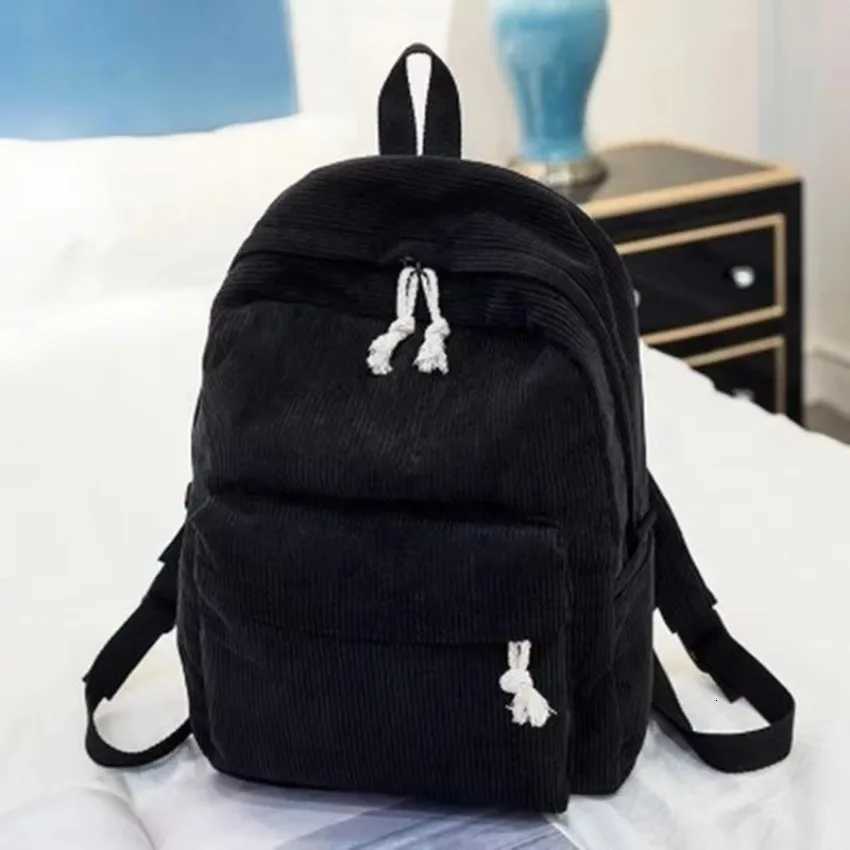 Minimalist Trendy Striped Backpack Large Capacity Casual Korean Edition Student Backpack Travel Bag Four Seasons Edition W251025