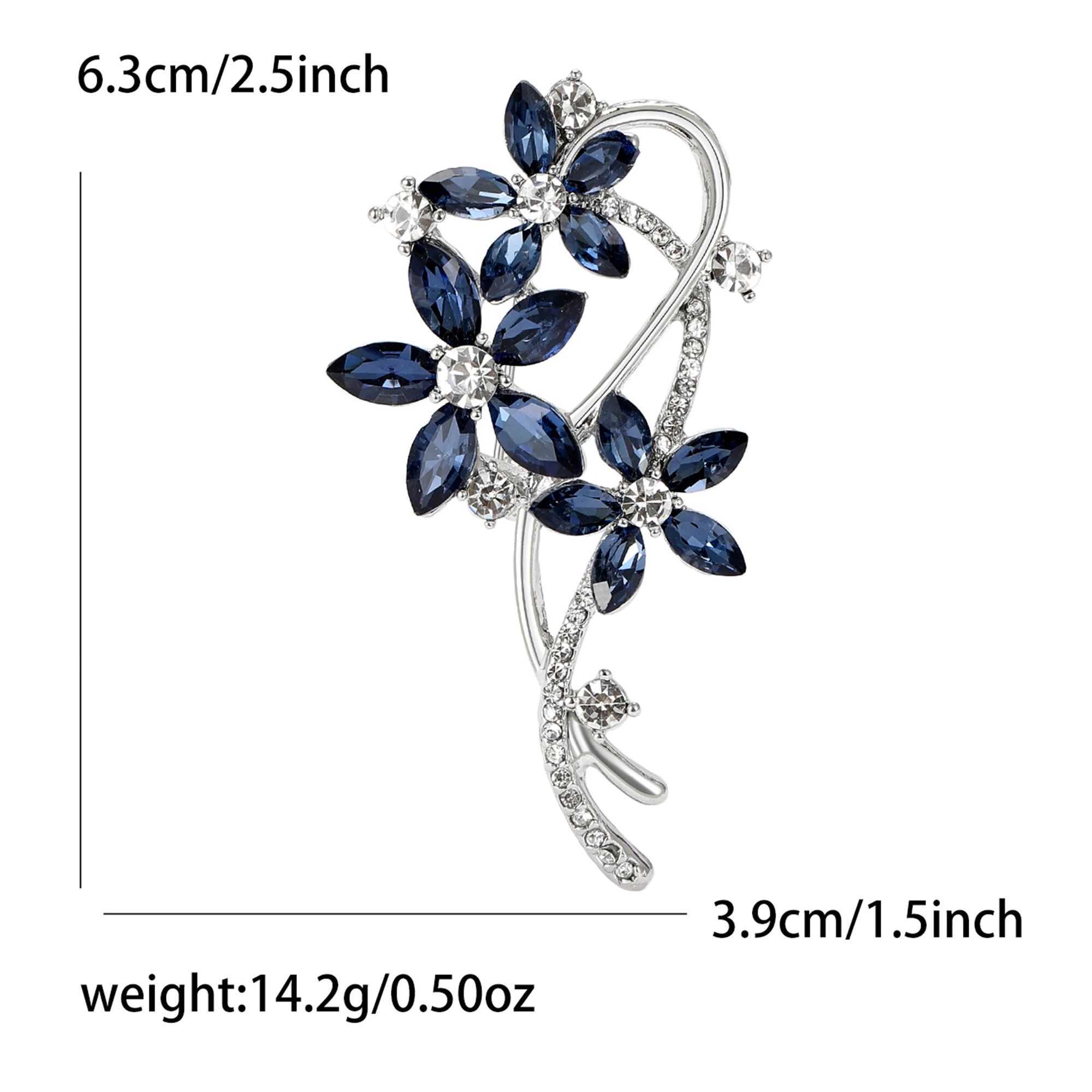 Trendy Rhinestone Flower Bouquet Brooches for Women Unisex Flower Pins 2color Available Office Party Gifts Accessories J251115