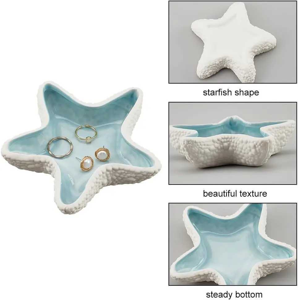 1 pc Jewelry Dish Tray Ceramic Jewelry Dish Ring Holder Trinket Dish Candy Dish Small Key Bowl for Birthday He Party Decor Y251025