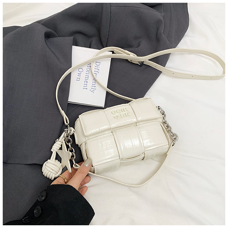 Luxury Brand Designer Bag High-End Fashion Woven Ball Shoulder Chain Bag 2024 New Small Square Bag Niche Design Crossbody Phone Bag For Women