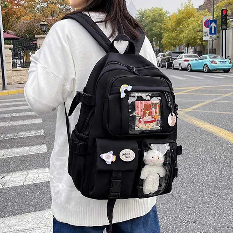 Cute Girls Backpack Fashion Cartoon Teen Student School Backpack Lovely Womens Bag Versatile Laptop Girls School Bag W251025