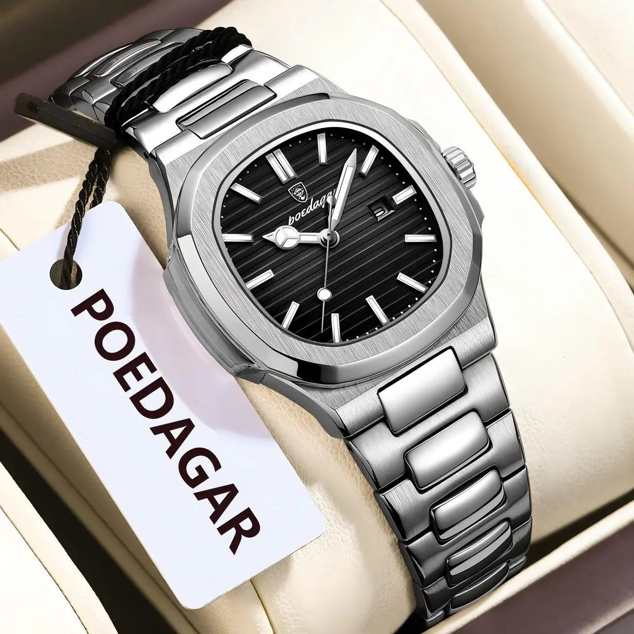 POEDAGAR Elegant Womens Quartz Watches Waterproof Luminous Date Ladies Wristwatch Stainless Steel Fashion Watch For Woman Reloj 251021