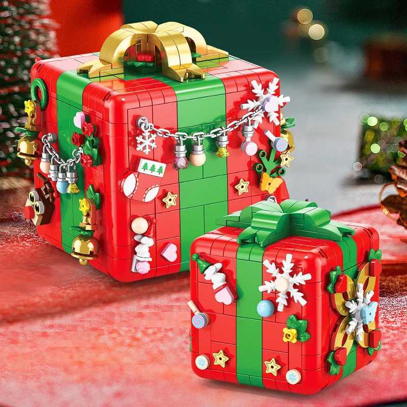 Christmas Building Blocks Set1000 PCS Holiday Gift Box Santa Claus Model Construction ToysCreative Christmas DIY Toy for 14y C251023