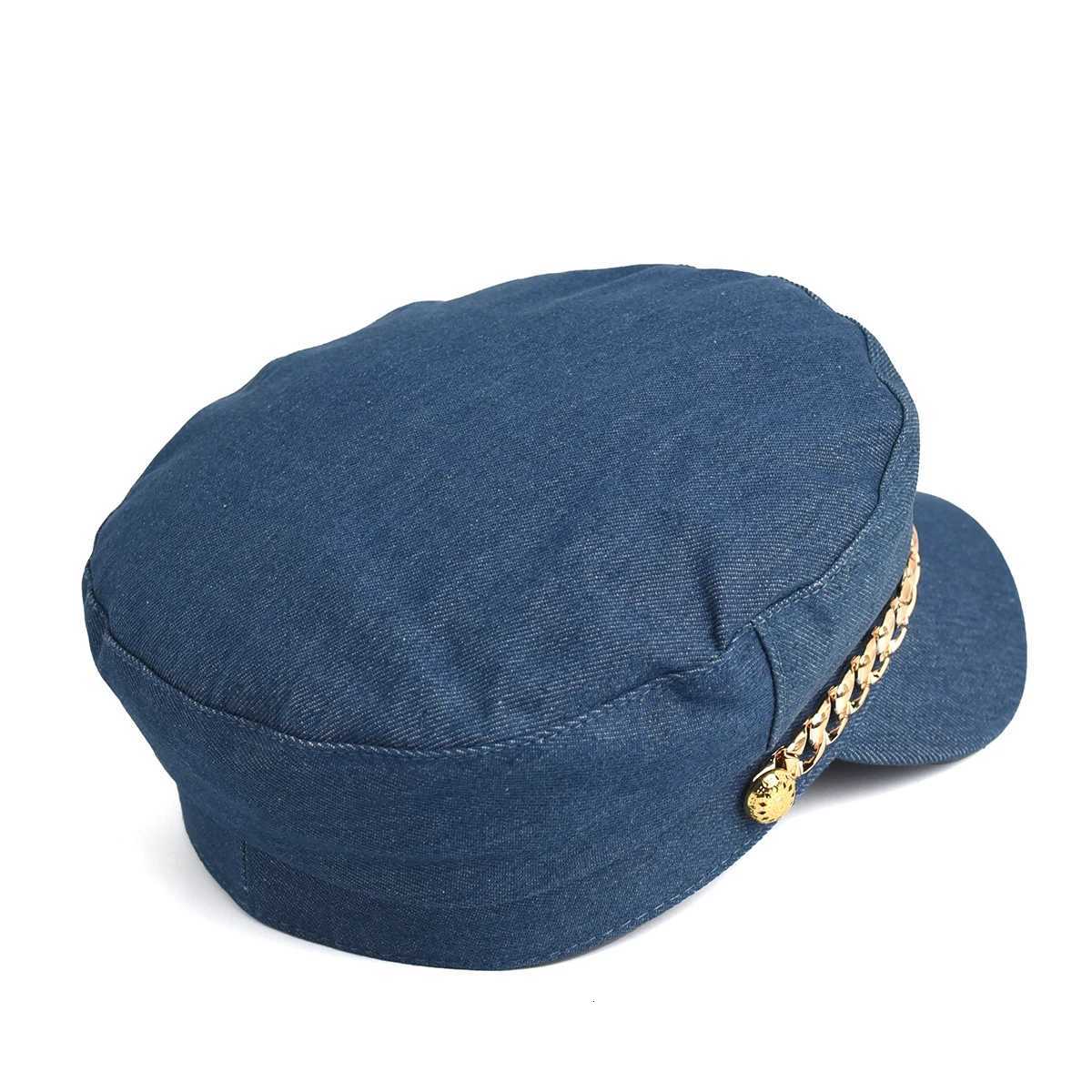 Fashion Denim Beret Korean Style Newsboy C Denim Octagonal Hat Artist Hat British Style Retro Painter Hat Autumn Y251025