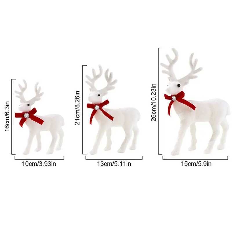 101315CM White Elk Christmas Decoration Plush Reindeer for Christmas Tree Ornaments Decor 2025 Navidad Home Decor New Year C251024