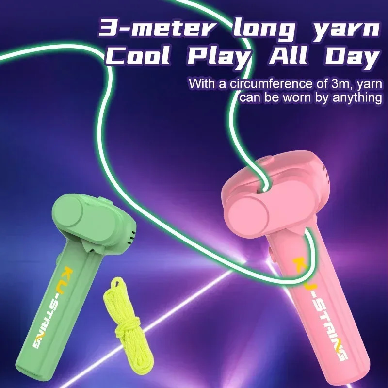 Launcher Loop Rope Toy Rope Launcher Zip String Handheld Adjustable Speed Luminous Rope Lasso Kids Adult Fun Game Toys Gift 251023