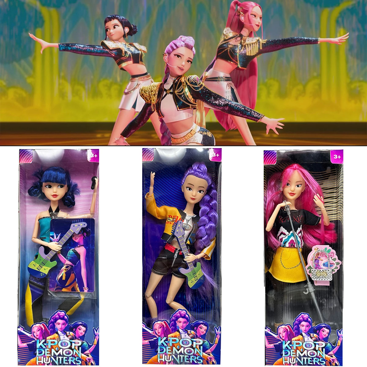 Kpop Demon Hunters Action Figure Toy Derpys Tiger Rumi Mira Zoey Sussy Figurine Doll For Fans Christmas gifts 251020