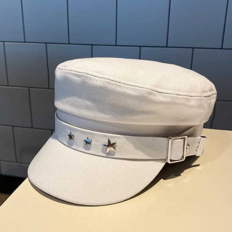 Wens Beret Black Star Hat Spring and Autumn Winter British Retro Fashion New Sea Military Style Korean Cs mother hats Y251025