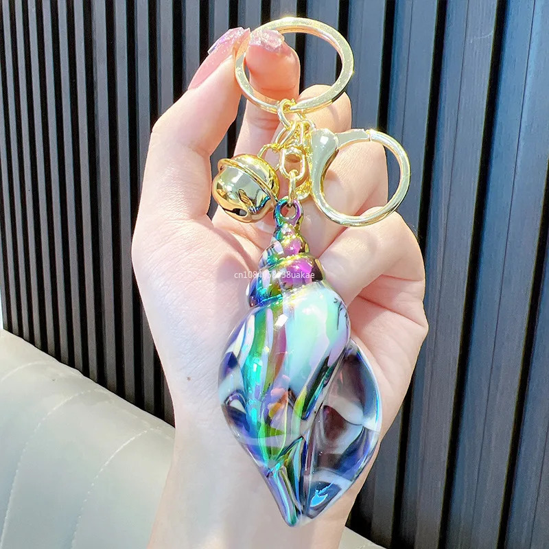 1Pcs Acrylic Conch Keychain Fashion for Women Girl Colorful Shell Key Chain Delicate Jewelry Gift Deco Bag Car Key Pendants 251021