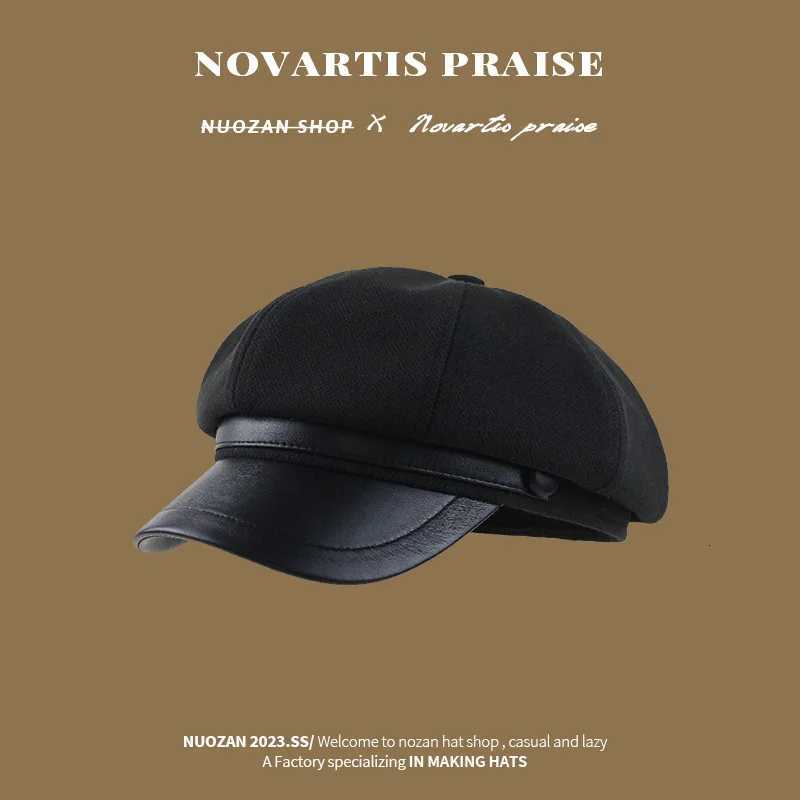 Panama Autumn and Winter Wens Warm Duck Tongue Beret Elegant Artistic Painter Octagonal Hat C H204 Y251025