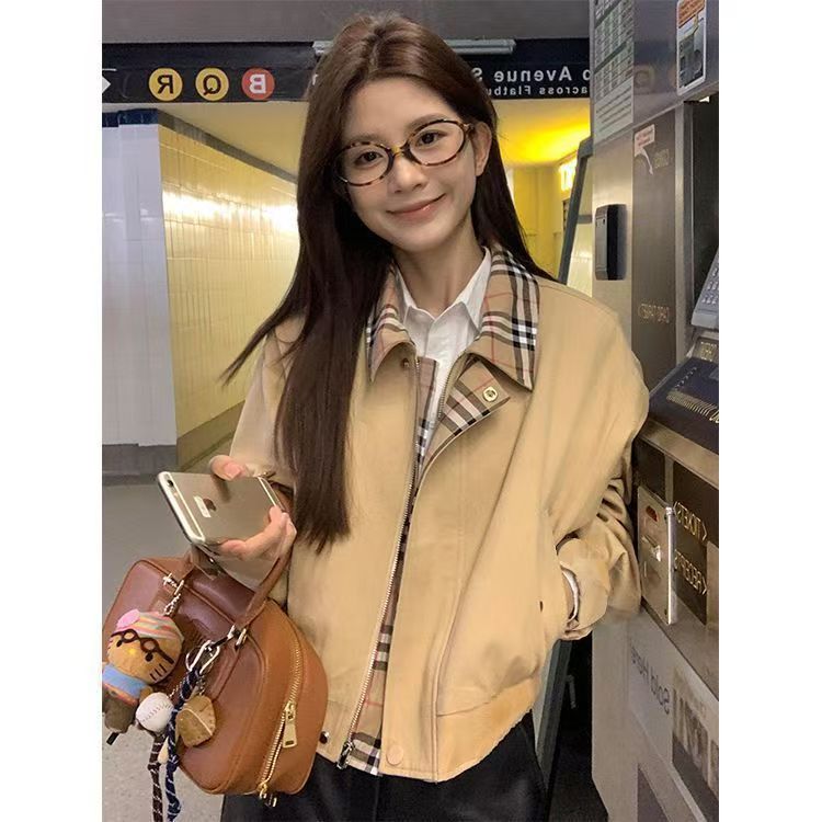 Women's Jackets Coat Designer Fashion Long Sleeve Jacket Autumn Jacquard Vintage Lapel Design Cropped Coats Woman Luxury High Quality Jacket Asian Size s-XL