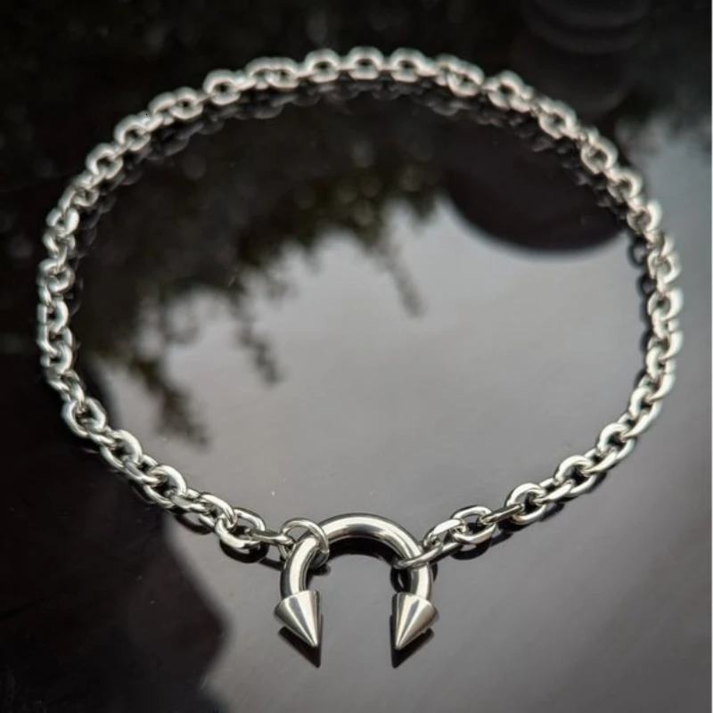 Personalized Punk Style Chain Rivet Necklace Mens and Womens Fashion Y2k Holiday Party Accessories Jewelry Gifts 251023