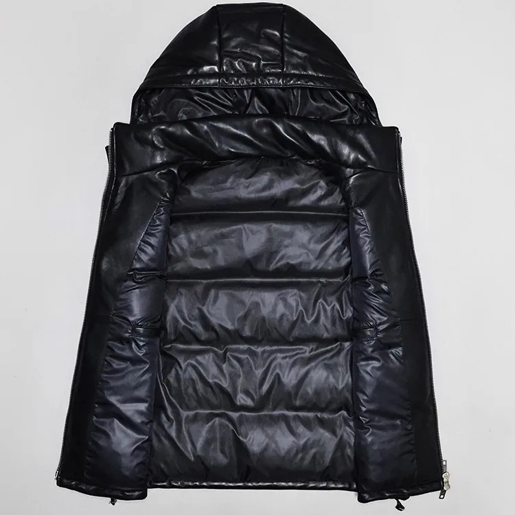 CC Shop Plus sizeWinter Soft Sheepskin vestClassic Natural leather jacketWarm Duck down cloth 251020