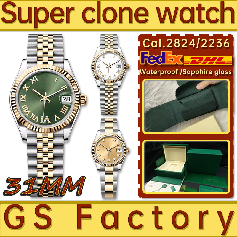 Mens Watch Designer Watches Men Top Super Quality Gs Factory Gs Watch 31MM Cal.2236 Movement Mechanical Watch 904L Sapphires Waterproof 100M Gift Watch Send Fedex