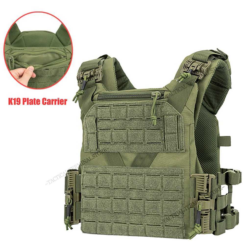 K19 Plate Carrier Tactical Vest Comfortab Quick Rease onoff Hunting Cummnd Fast Adjust Multisize Airsoft Mol Gear Y251022