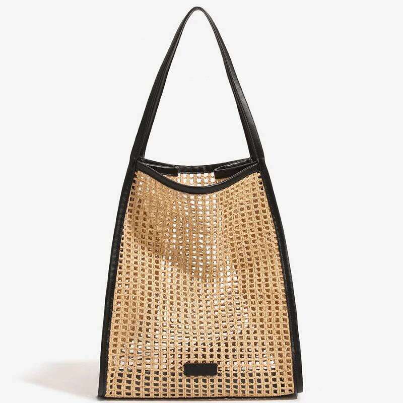 Hollow Out Weave Beach Bag For Women Designer Handbag And Purse New In Casual Vacation Large Capacity Tote Shoulder Bags 251023 1025