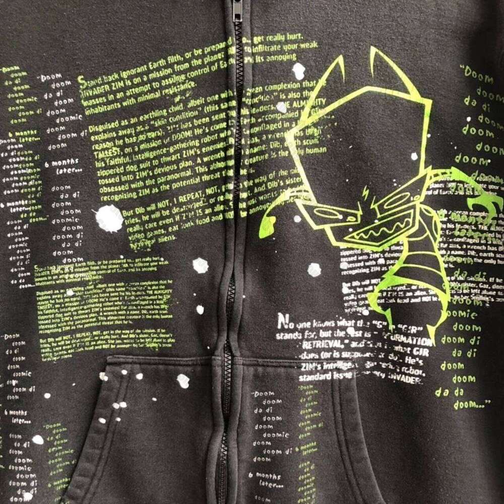 Woman Hoodie Aesthetic Gothic Y2k Cyber Grunge Emo Zip Up Sweatshirts Vintage Graphics Print Kpop Clothes For Women