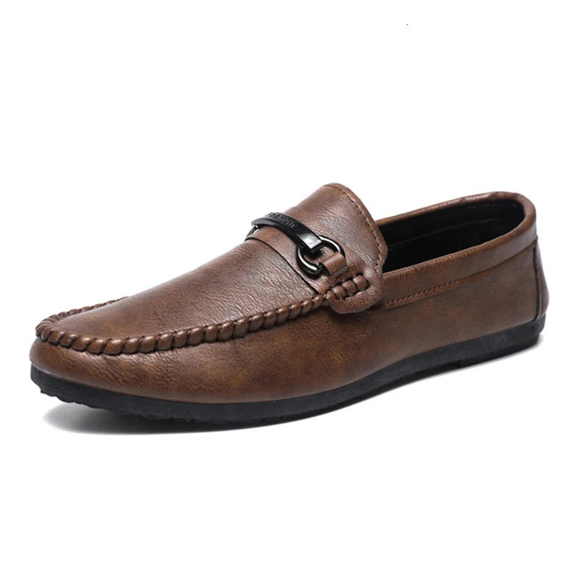 High Quality Leather Men Casual Shoes Comfortable Light Men Loafers Formal Men Dress Shoes Breathable Slip on Men Driving Shoes 251023