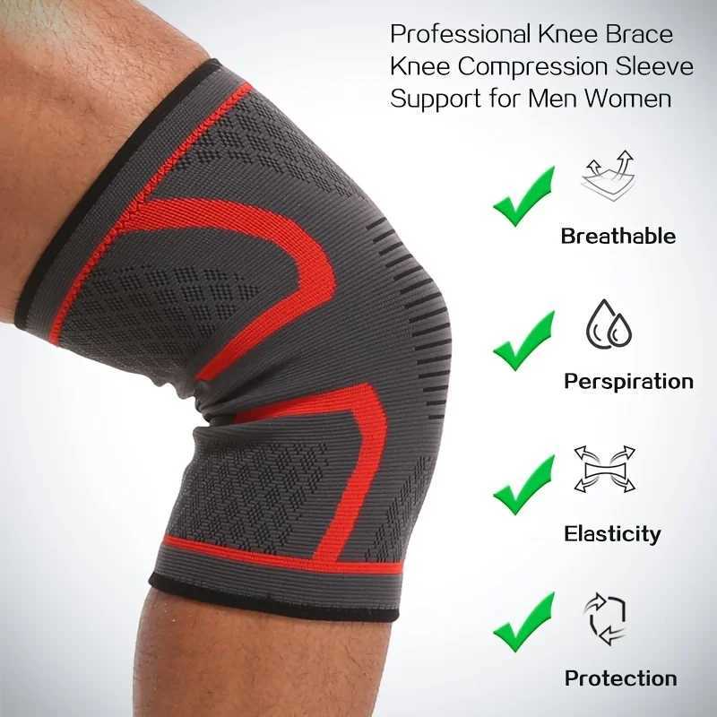 1PC Fitness Running Cycling Knee Support Braces Elastic Nylon Sport Compression Knee Pad Sleeve for Basketball Volleyball Y251024