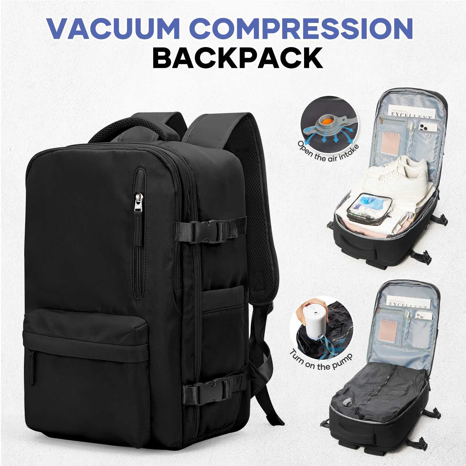 Vacuum Compression Travel Backpack Large Capacity Foldable Hiking Bag Lightweight Laptop BagEssential Outdoor Travel Backpack W251025