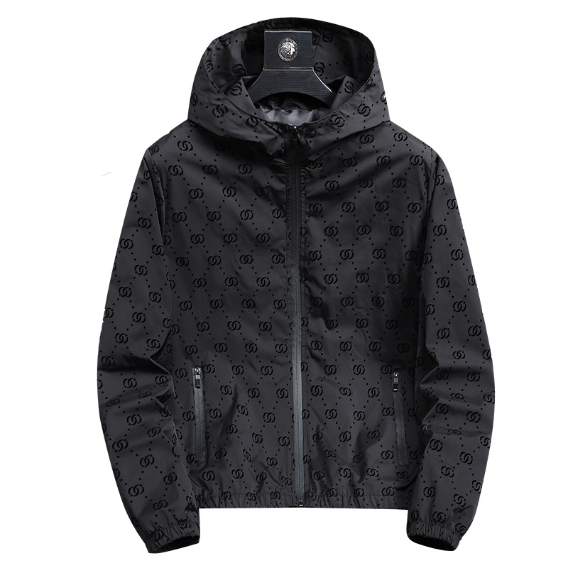 Jacket Fashion Hooded Sports Windbreaker Zipper Coats Man Outerwear Jackets Men's Clothing