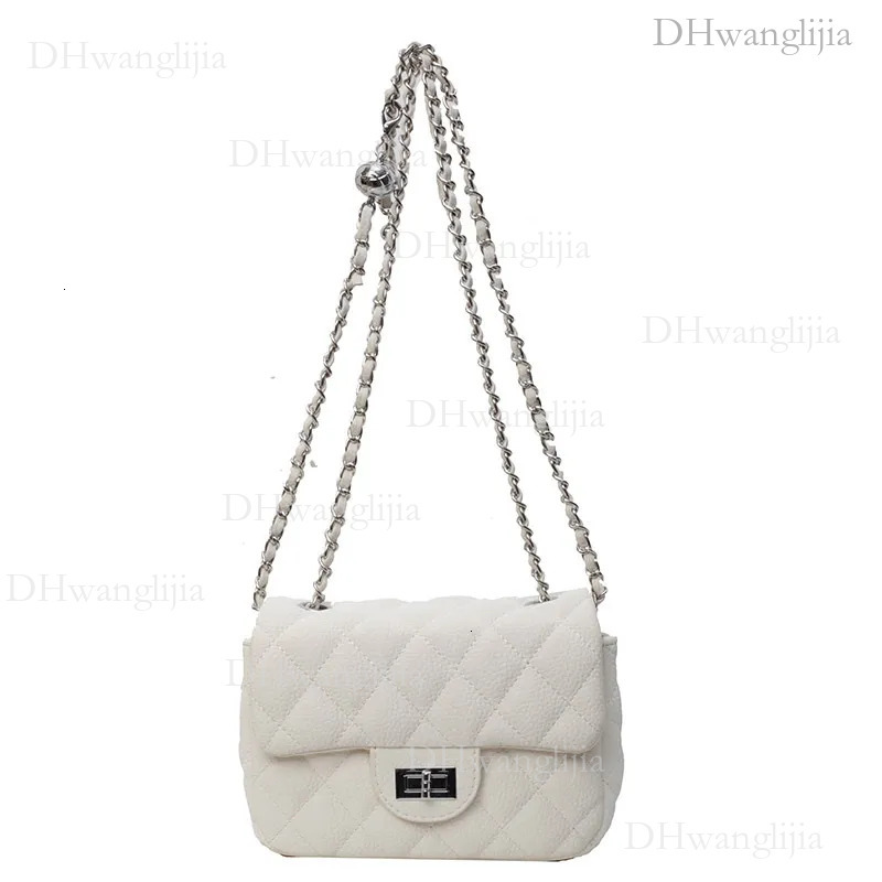 DHGM Elegant Embroidered Shoulder Bag: Stylish Small Square Chain Crossbody Bag for Women dh4300051