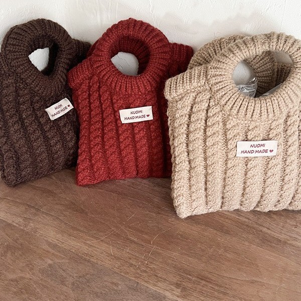 Autumn and winter new Japanese retro woven handbag designer hand woven girls' travel handbag