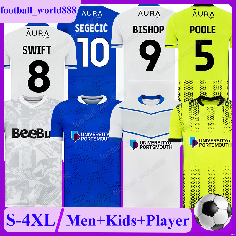 4XL Portsmouths F.C. 25 26 Soccer Jerseys MURPHY SEGECIC BISHOP LANG 2025 Football Shirts CHAPLIN BIANCHINI SWIFT football kits DOZZELL SCHMID Men Kids Kit Socks Sets