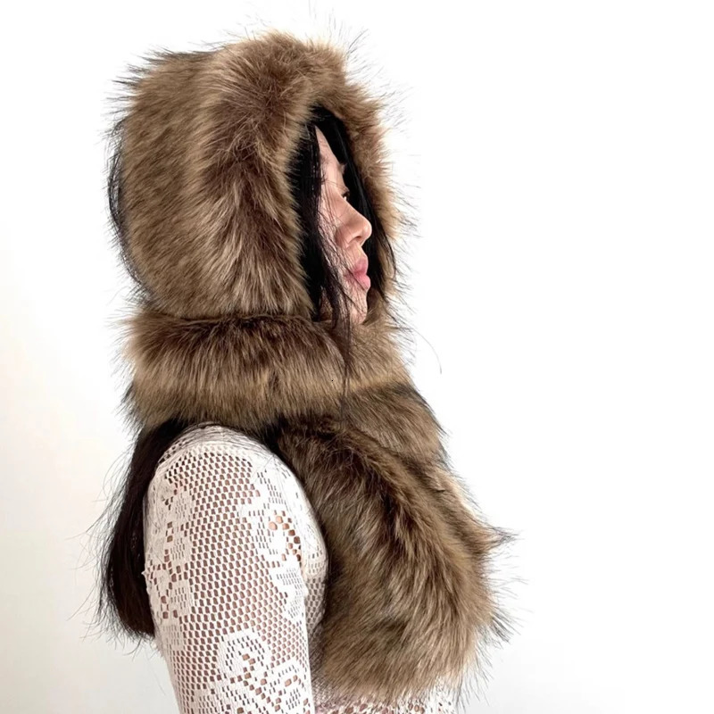 Winter Versatile European American Women Fur Warm Thick Scarf Plush Long Strip Scarf Mink Fur Y2K Girls 251024