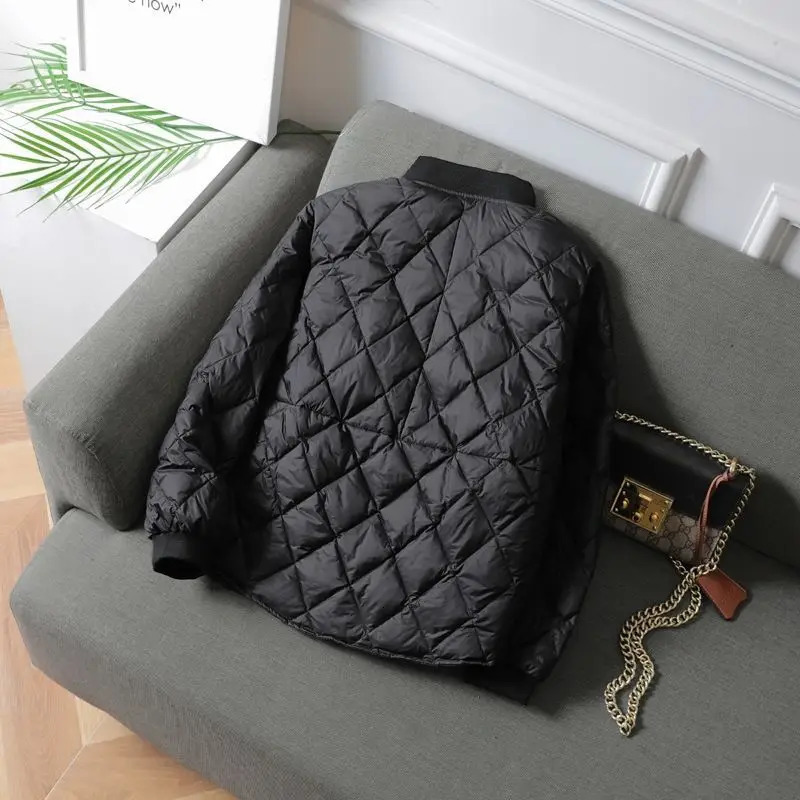 Women Fashion Ultra Light Down Cotton Outwear Short Quilted Jacket Autumn Winter Single Breasted CottonPadded Coat 251017