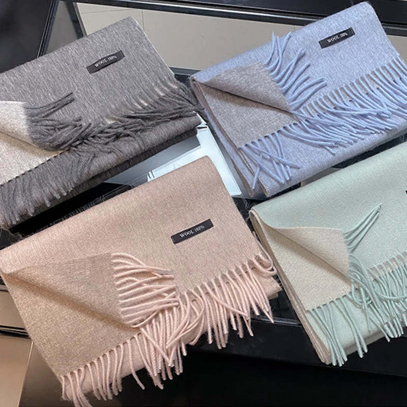 Womens Winter Long Scarf 100 Wool Christmas Scarf Style Warm Soft Chunky Wrap Shawls Scarves Men Thicken Poncho Stoles 251024