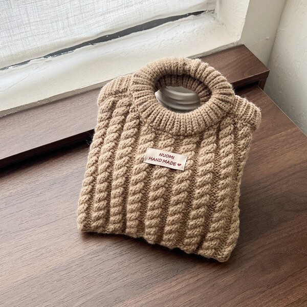 Autumn and winter new Japanese retro woven handbag designer hand woven girls' travel handbag