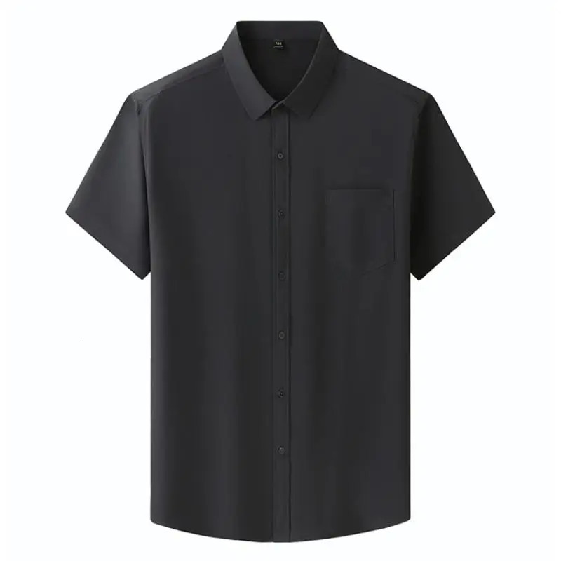 Men Shirt Plus Size Summer Short Sleeve Business Work Shirt Loose Fit Comfortable Oversized T Shirt er clothes men 251023
