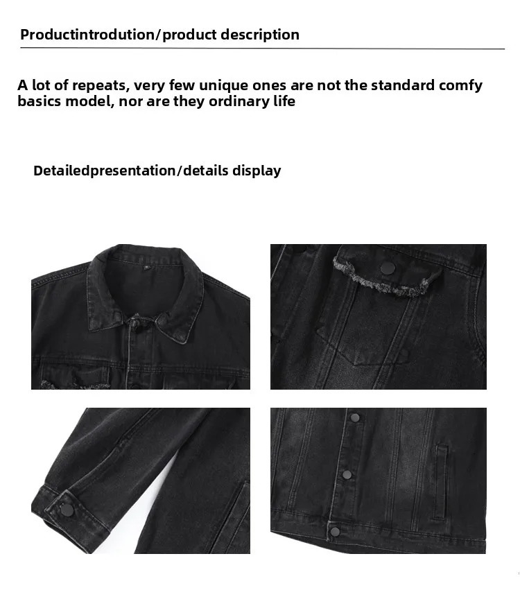 Mens Retro Washed Denim Jacket 2025 Autumn Hong Kong Vintage Coat Men Handsome Loose Versatile Workwear Jeans 251017