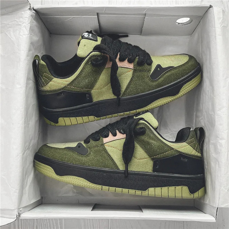 Fashion Green Mens Casual Sneakers Street Youth Sport Skateboard Shoes Men er Skateboarding Men Sneaker zapatillas hombre 251023