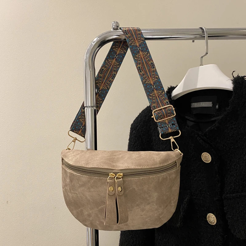 Stylish Hobo Solid Color Satchel Chest Bag Womens PU Leather Waist Bags Wide Strap Fashion Fanny Shoulder Pack 251023