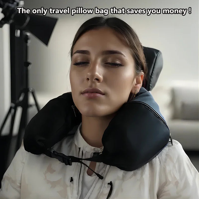 Multifunctional Neck Pillow Crossbody Bag Unisex Student Travel Pack Convenient SpaceSaving 251018