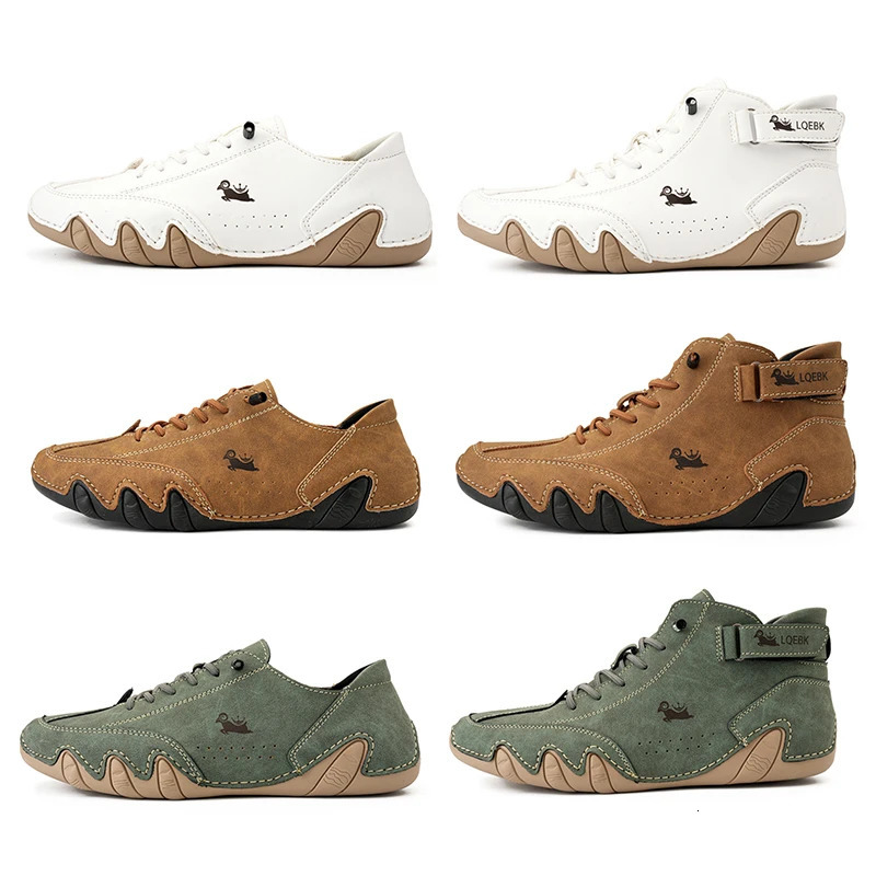 Sneakers for Men Fashion Outdoor Walking Loafers Shoes Comfortable Ankle Boots Man Shoes In Casual Leather Shoes 251023