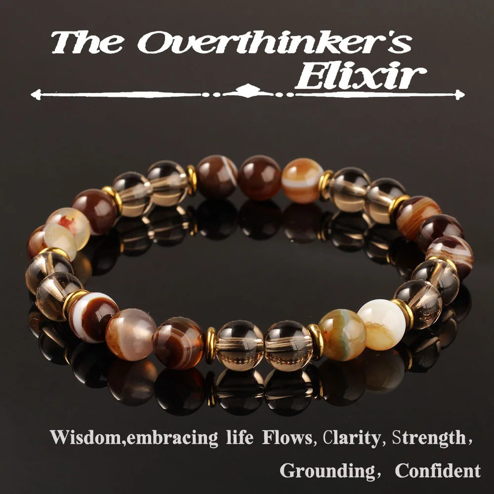 Premium Brown Beaded Bracelet Handmade Bracelet Fashionable Elastic Rope Bracelet Unisex The Gift to Give 251023