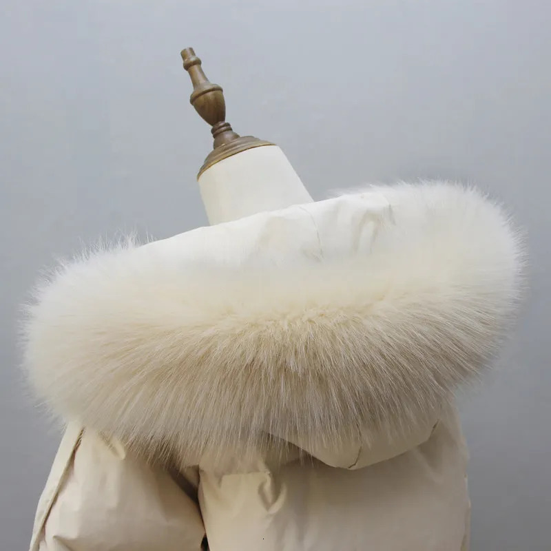 Thicken Warm Fox Fur Neck Wrap Winter Faux Fur Collar Fluffy Shawl Collars Plush Neck Warmer for Women Fur Scarf Clothing Access 251024