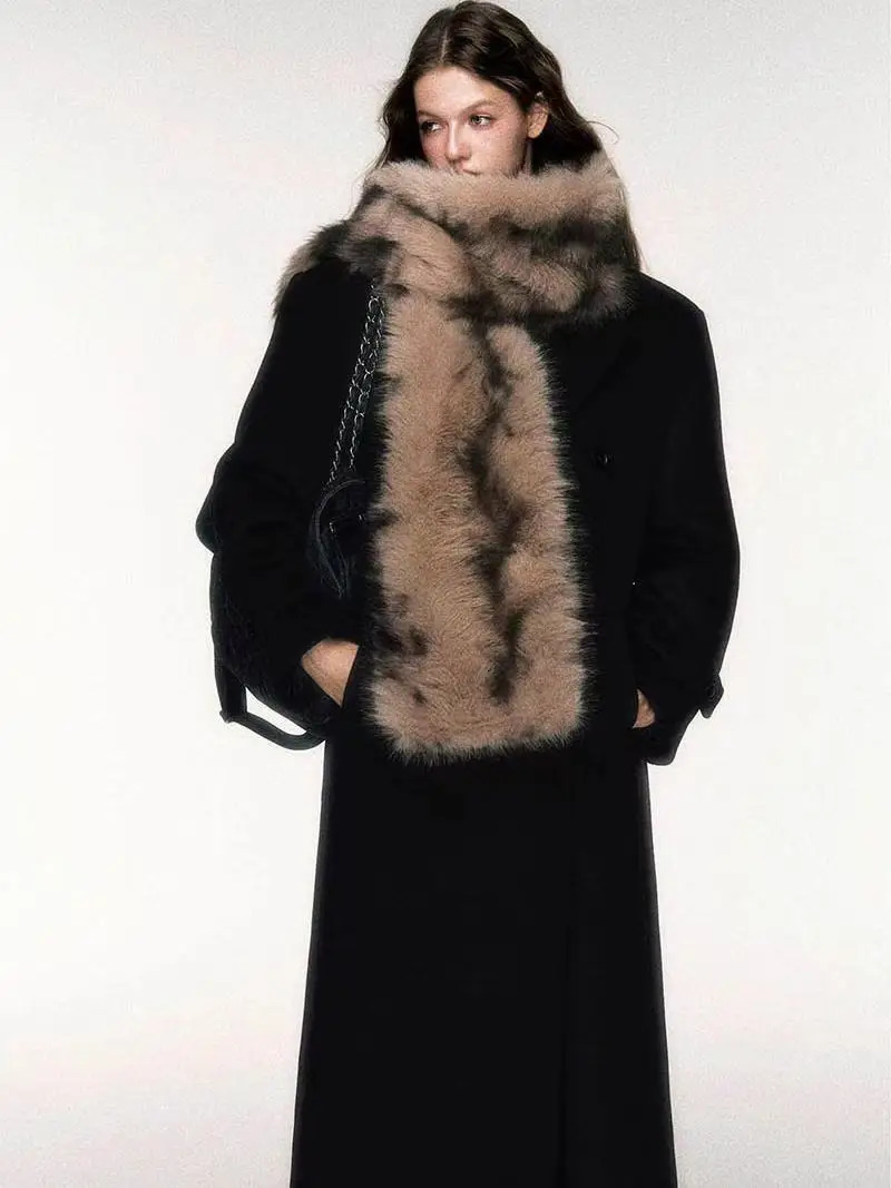 Korean er Runway Style Thin Scarf Fashionable Plush Long Strip Scarf Womens Mink Fur Girl Scarf for Warm Wh94 251024