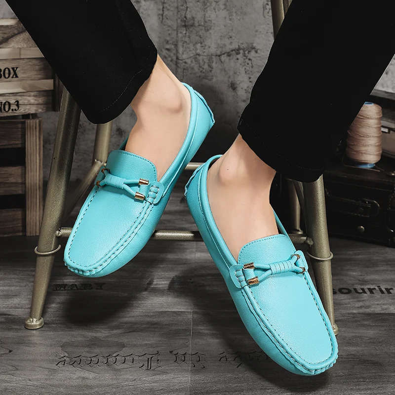 MAEDEF Summer Mens Fashion High Quality Outdoor Casual Leather Shoes Comfortable Breathable Classic Slip on Mens Shoes 251023