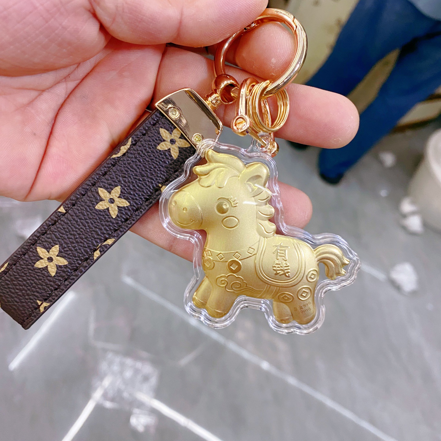 New Arrival Horse Year Lucky Keychain Charm Car Pendant Practical Small Gift for Sisters & Friends