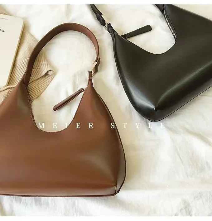 Retro and minimalist underarm bag moon shaped dental temperament shoulder handbag textured womens stick 251018