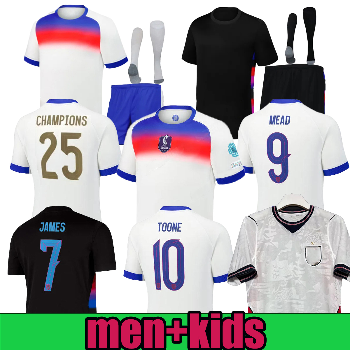 25 26 england Football Shirts womens euro shirt Women Home away Soccer Jerseys Kit Kids set SAKA KANE BELLINGHAM PALMER goalkeeper kelly mead 2026 Training Kit zez888