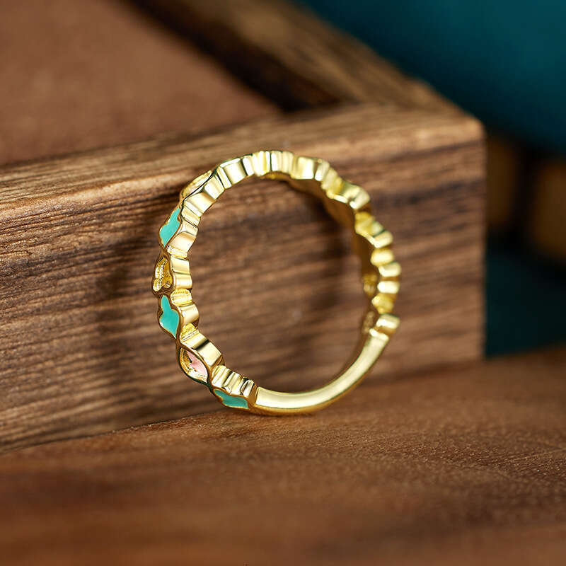 New Style Silver for Women, Niche High-end Fashion, Elegant Ancient Costume Cold Enamel Chinese-style Ring