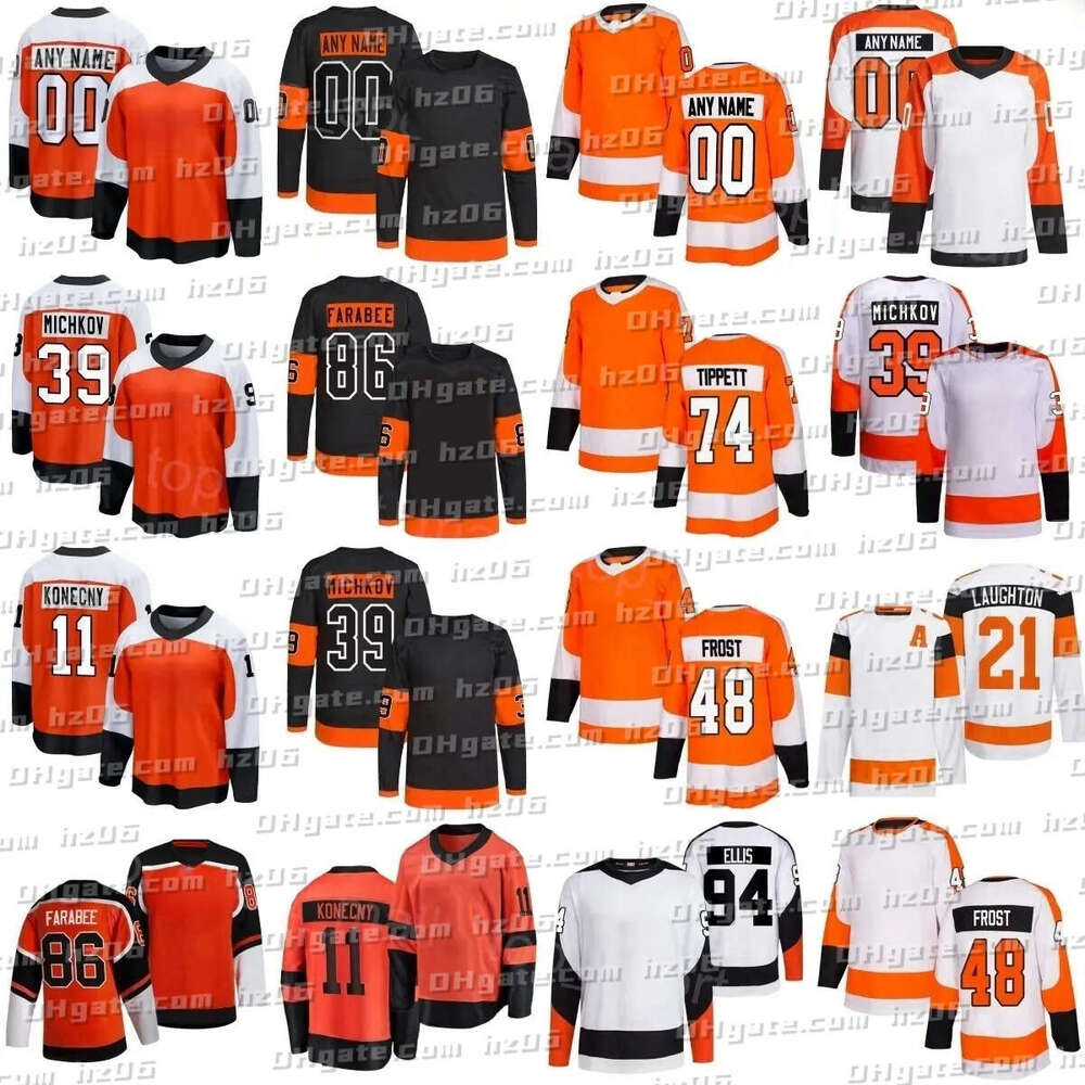 Flyer Hockey Jersey Tyson Foerster Yegor Zamula Cam York Ryan Poehling Samuel Ersson Bobby Brink Noah Cates Matvei Michkov Garnet Hathaway